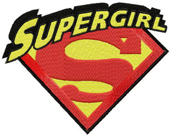 Supergirl logo 2 machine embroidery design